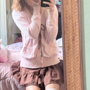 xs pastel pink cardigan